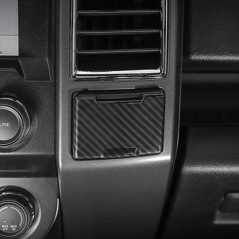 ABS Carbon Fiber Grain Central Electrical Outlet Socket Trim for 2015 2016 2017