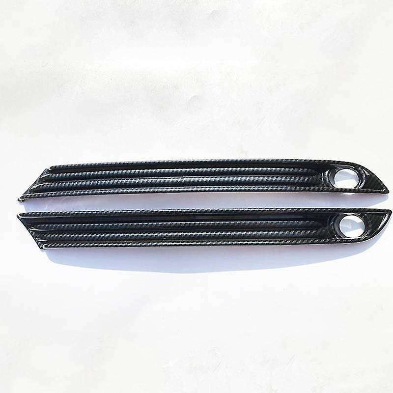 ABS Carbon Fiber Front Fog Lamp Foglight Grill Cover Trim Frame for -5 KF 2017-2020 Car Accessories