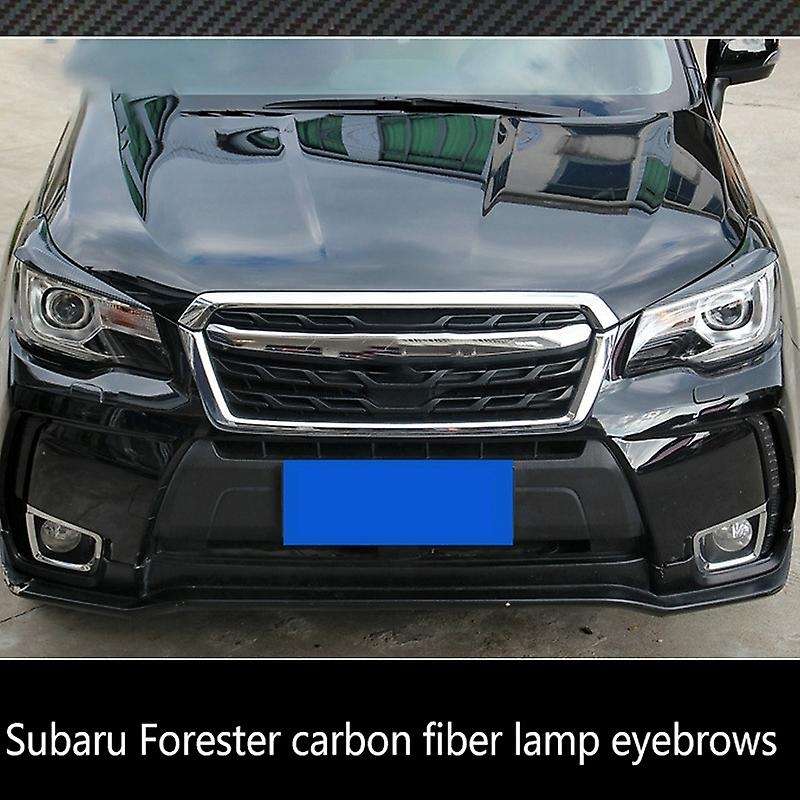 ABS Carbon Fiber Grain Head Light Lamp Brow Decoration Cover for 2013-2018 Car Accessories