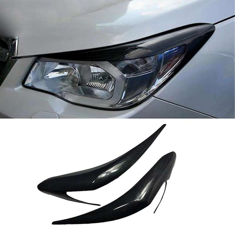 ABS Carbon Fiber Grain Head Light Lamp Brow Decoration Cover for 2013-2018 Car Accessories