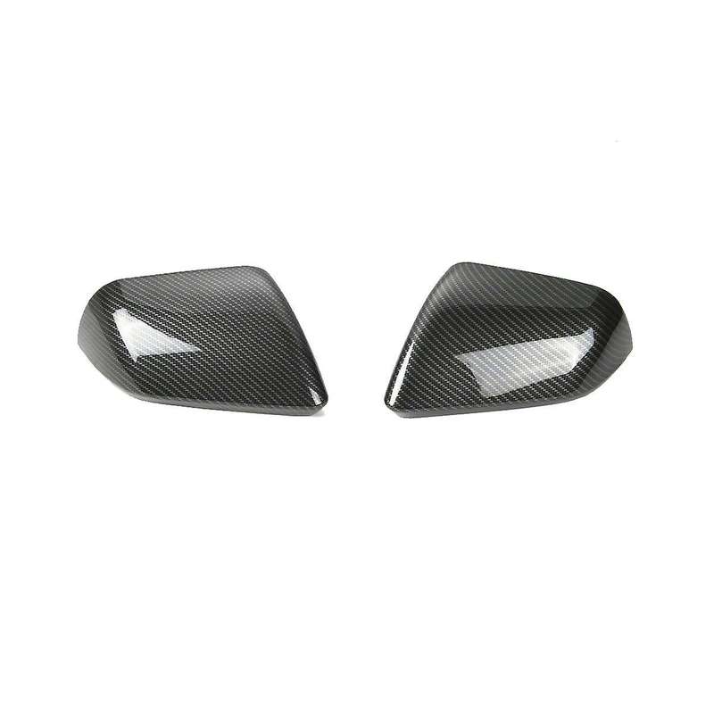 Abs Carbon Fiber Look Side Door Rearview Mirror Cover Trim Shells Cap for 2015-2020