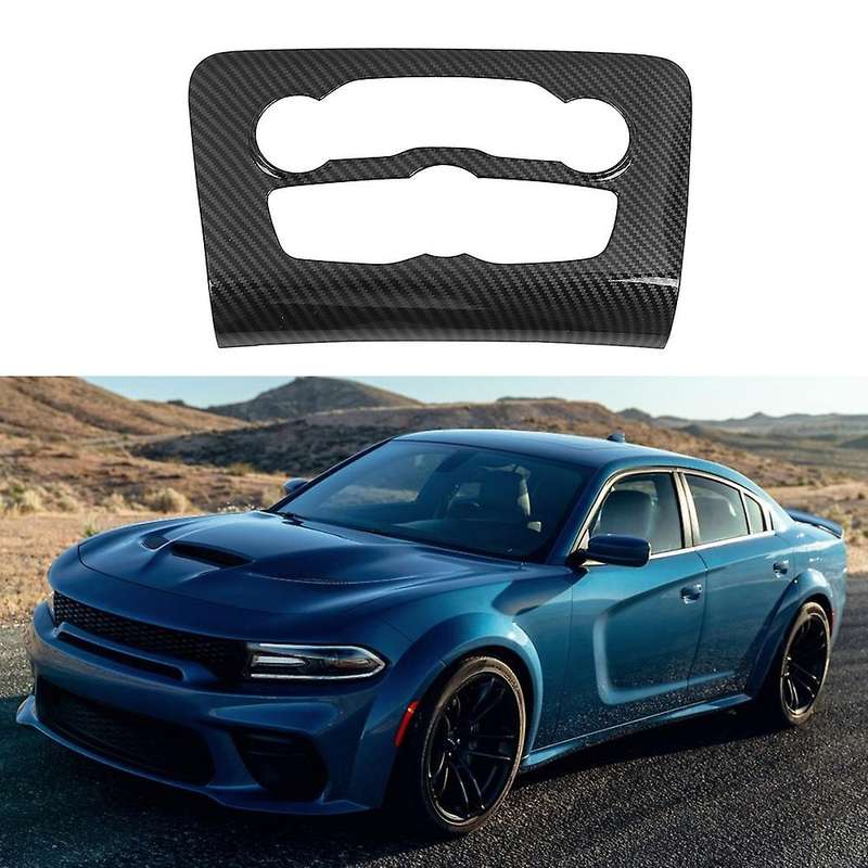 ABS Carbon Fiber Interior Console Air Condition Adjust Panel Cover Trim for Charger 2015-2020