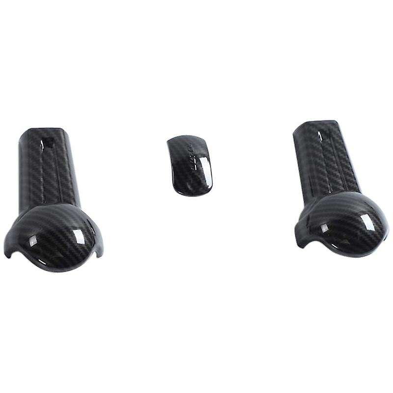 ABS Carbon Fiber Look Gear Shift Knob Decals Trim for 2015 2016 2017 2018 2019