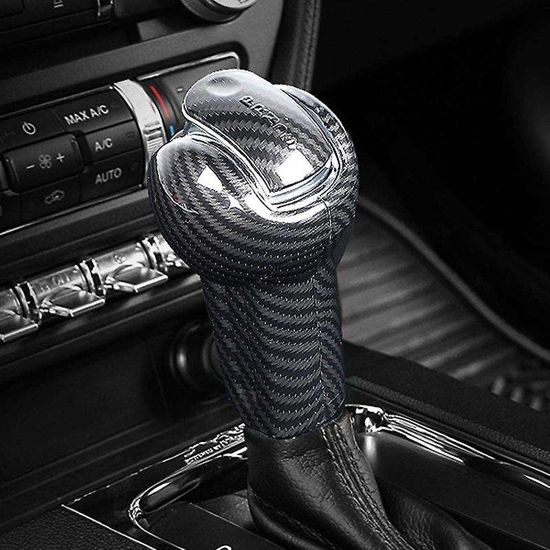 ABS Carbon Fiber Look Gear Shift Knob Decals Trim for 2015 2016 2017 2018 2019