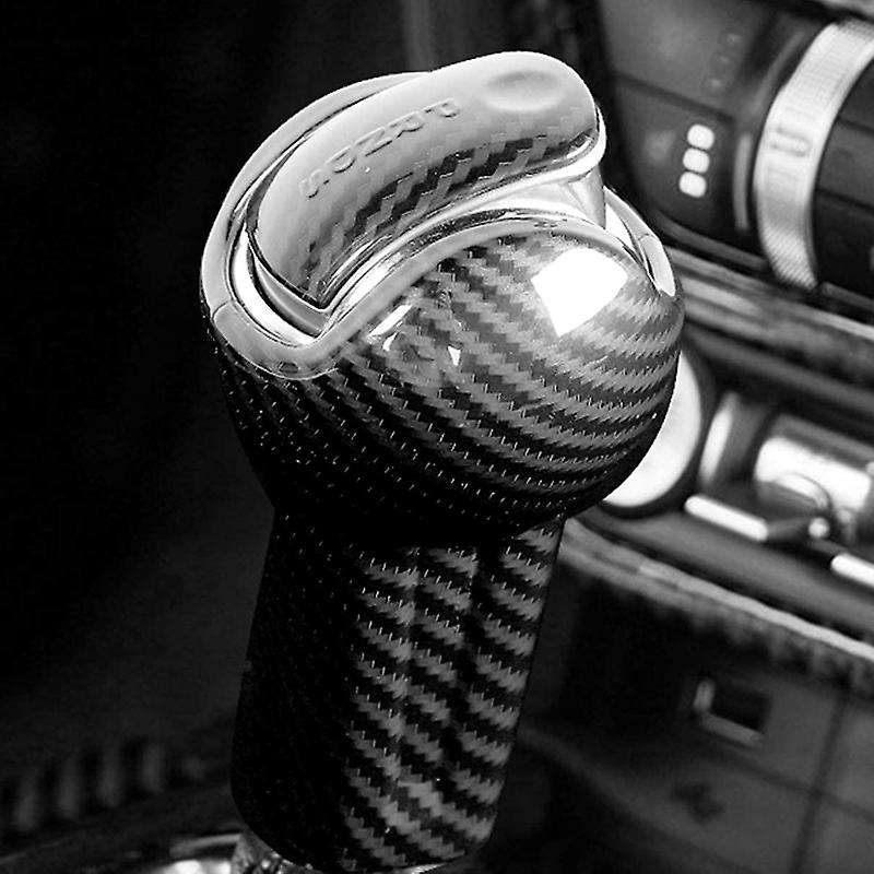 ABS Carbon Fiber Look Gear Shift Knob Decals Trim for 2015 2016 2017 2018 2019