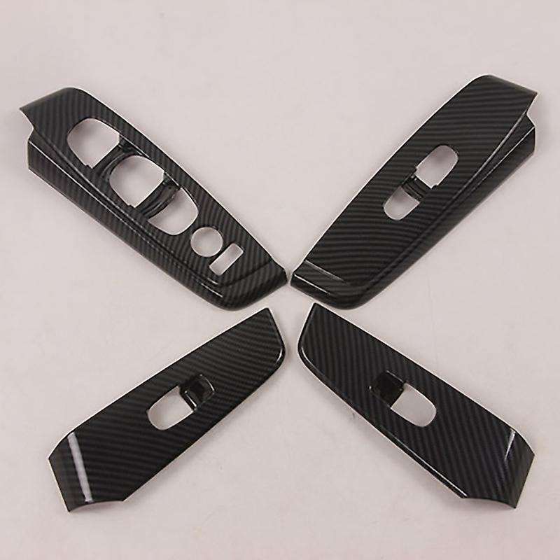 ABS Carbon Fiber Interior Gear Shift Knob Window Lift Panel Switch Cover Trim for Sylphy Sentra 2020