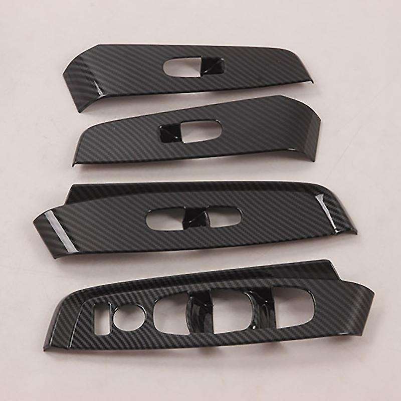 ABS Carbon Fiber Interior Gear Shift Knob Window Lift Panel Switch Cover Trim for Sylphy Sentra 2020