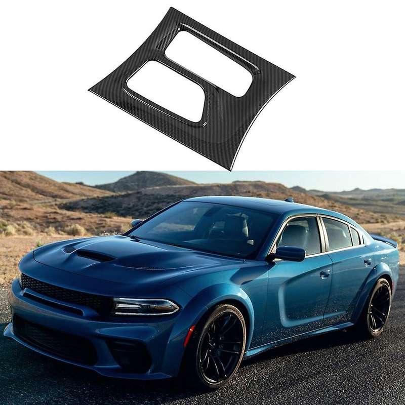 ABS Carbon Fiber Interior Gear Shift Panel Cover Trim for Charger 2015-2020 LHD