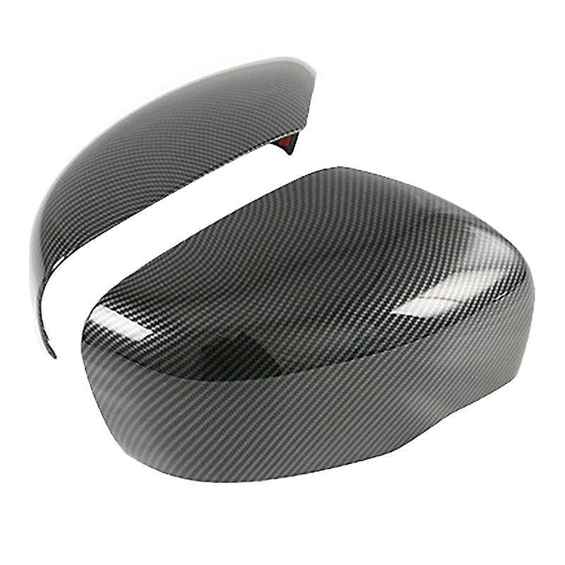 ABS Carbon Fiber Look Rear View Mirror Cover Trim Car Decoration Sticker Accessories Fit for Navara