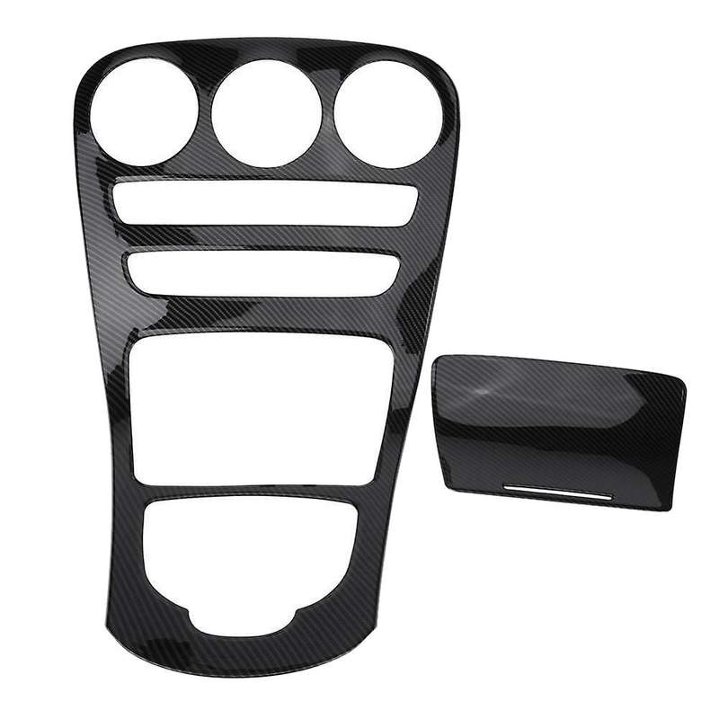 Abs Center Console Panel Decoration Cover Trim 2pcs for C Class W205/glc X253 Carbon Fiber Color