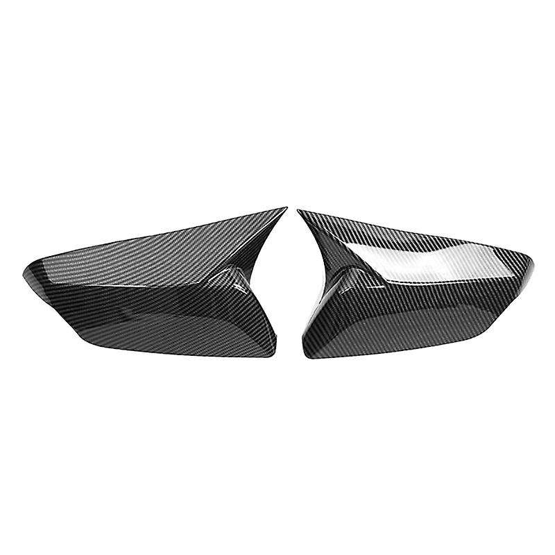 ABS Carbon Fiber Rear View Mirror Housing Ox Horn Cover Cap -Side Door Mirror Cover for XL 2016-2020