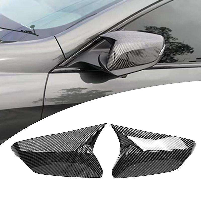 ABS Carbon Fiber Rear View Mirror Housing Ox Horn Cover Cap -Side Door Mirror Cover for XL 2016-2020