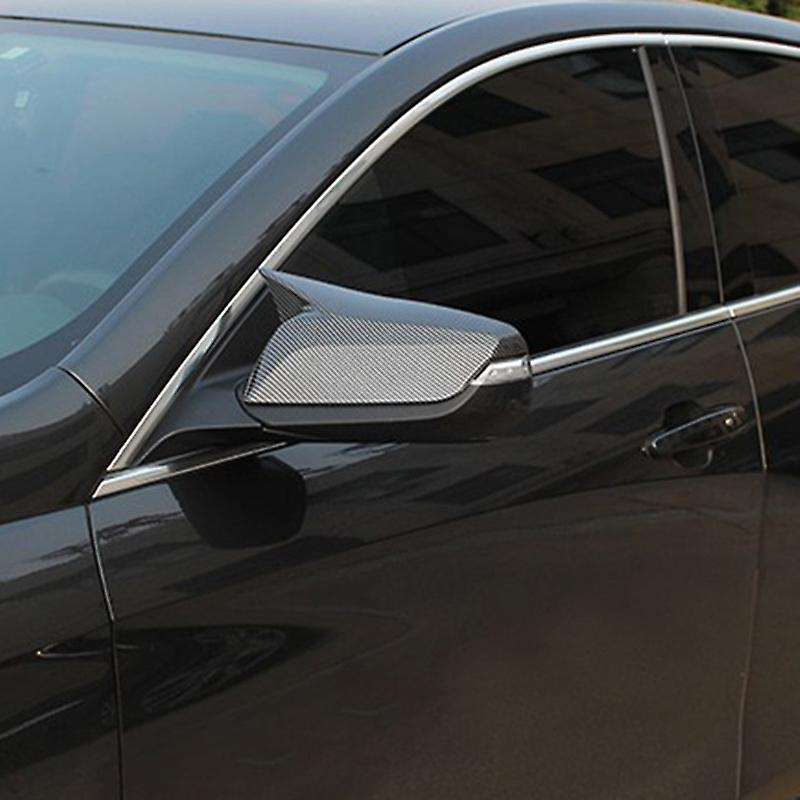 ABS Carbon Fiber Rear View Mirror Housing Ox Horn Cover Cap -Side Door Mirror Cover for XL 2016-2020