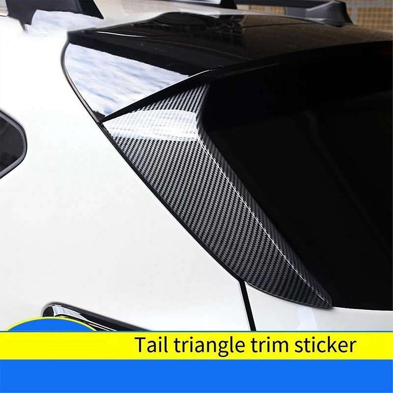 ABS Carbon Fiber Rear Window Rear Wing Triangular Decorative Strip Panel for Crosstrek 2024
