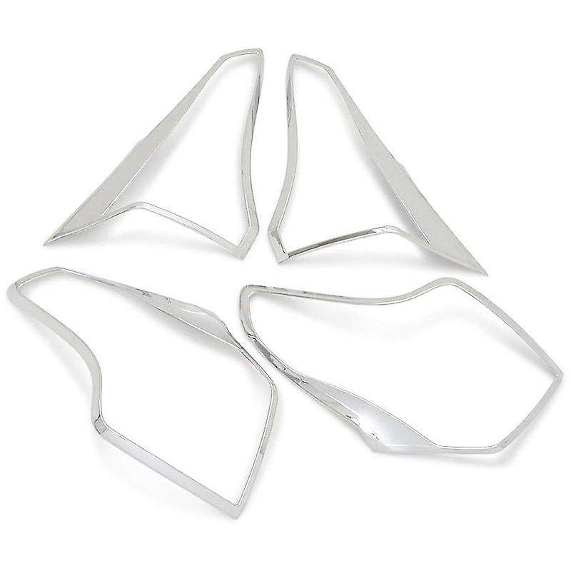 ABS Chrome Rear Tail Lights Cover Trim Bezels for -4 XLE LE 2018 2017 2016 Outside Accessories 4PCS/