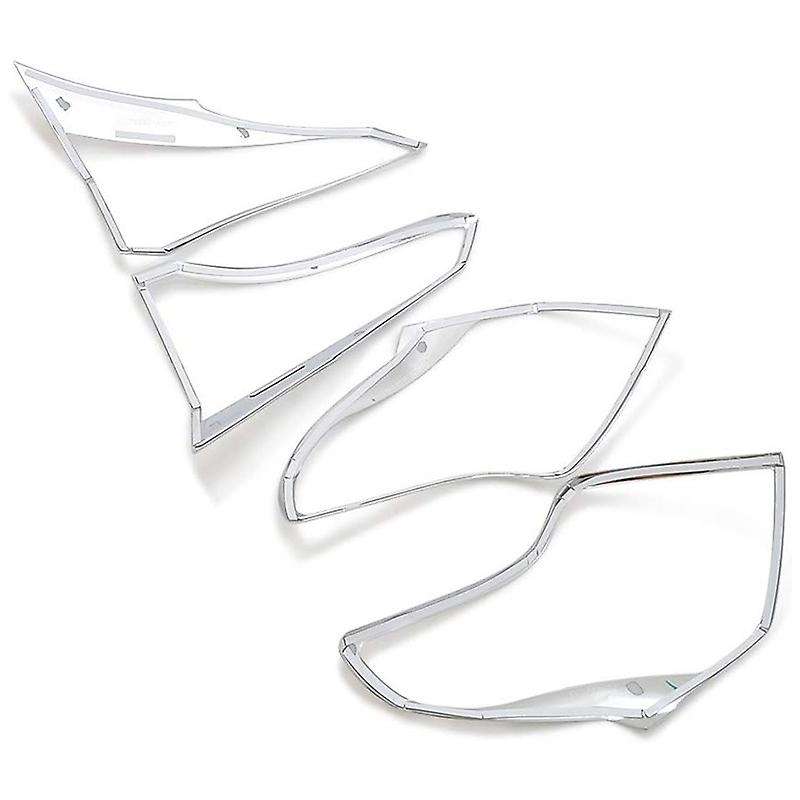 ABS Chrome Rear Tail Lights Cover Trim Bezels for -4 XLE LE 2018 2017 2016 Outside Accessories 4PCS/