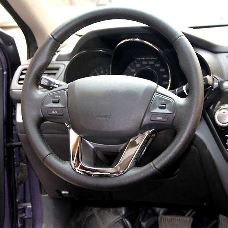ABS Chrome Multi-Function Steering Wheel Sequins Cover Trim Sedan Hatchback for K2 2011-2014 Car Acc