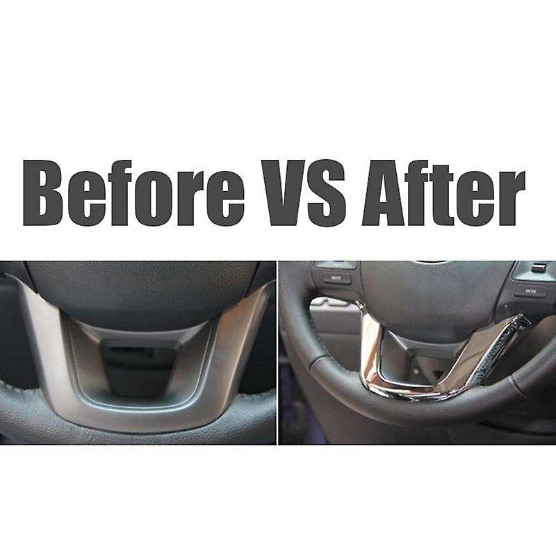 ABS Chrome Multi-Function Steering Wheel Sequins Cover Trim Sedan Hatchback for K2 2011-2014 Car Acc