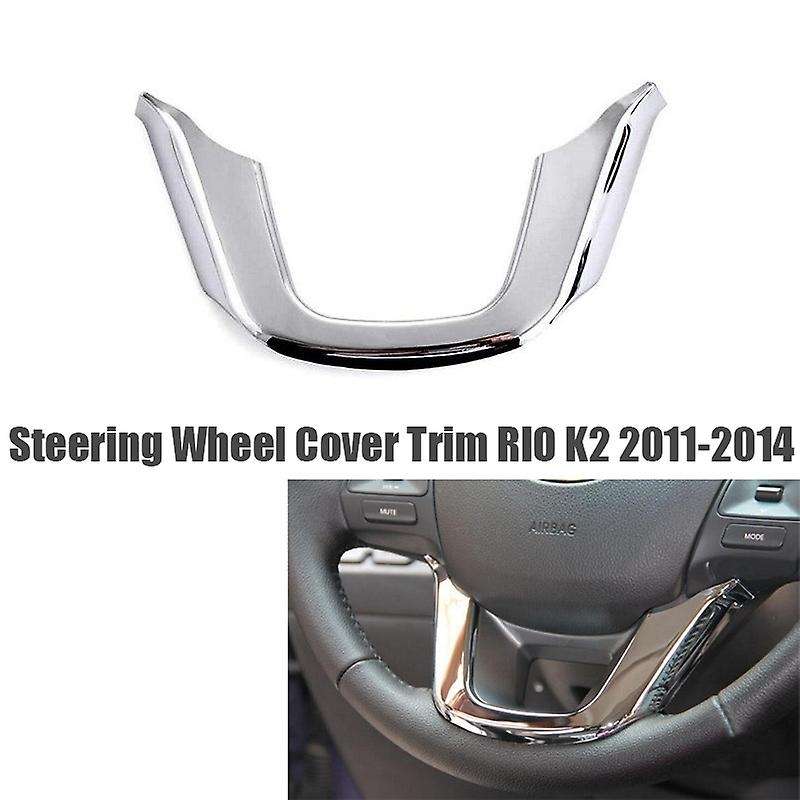 ABS Chrome Multi-Function Steering Wheel Sequins Cover Trim Sedan Hatchback for K2 2011-2014 Car Acc