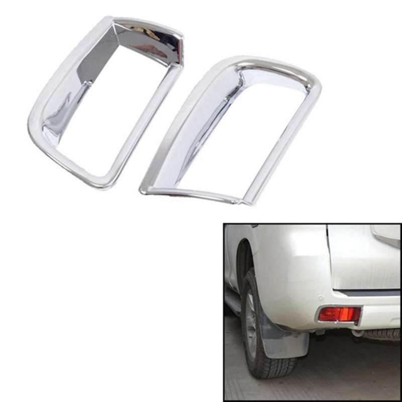 ABS Chrome Front and Rear Fog Lights Cover Trim Decorative Frame for Land Cruiser Prado FJ150 2014-2