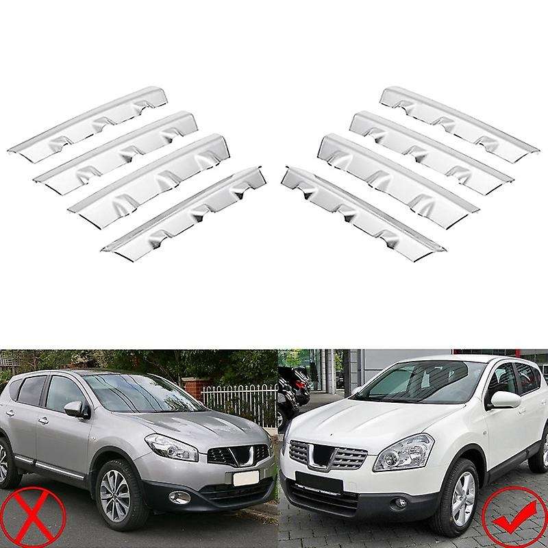 ABS Chrome Front Grille Trim Cover Front Center Grill Trims 8 Pcs Fit for J10 2008-2011