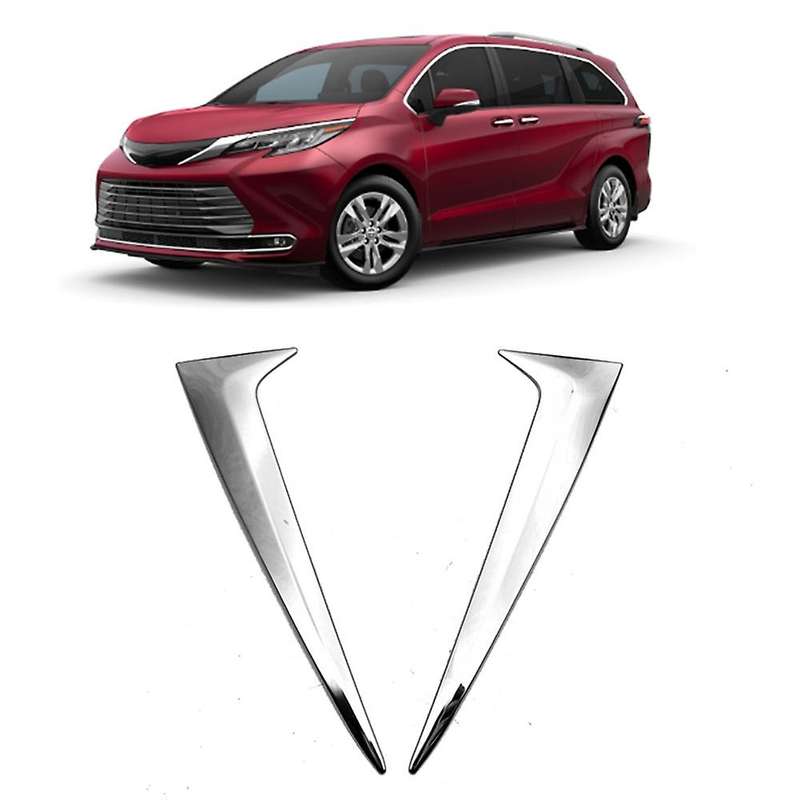 ABS Chrome Vertical Rear Window Side Spoiler Wing for Sienna 2020 2021 Auto Rear Window Mirror Tail