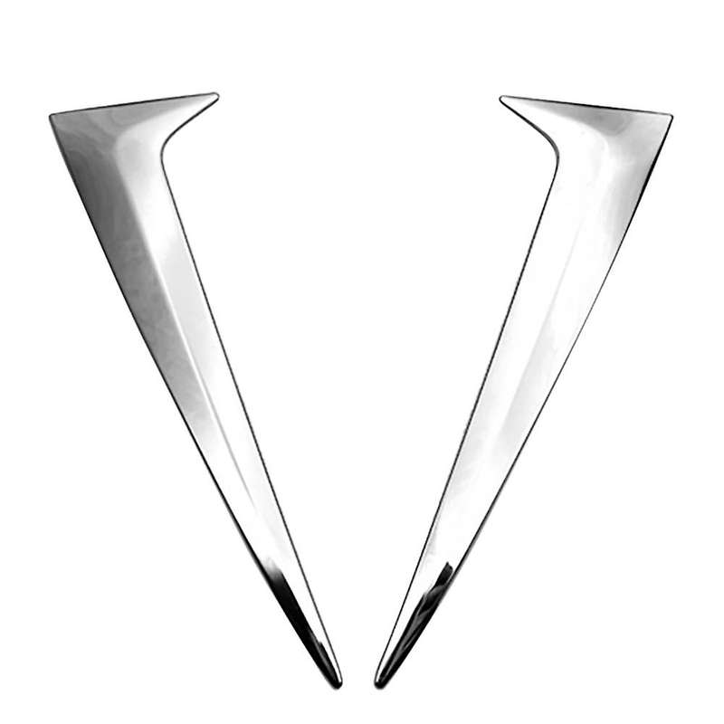 ABS Chrome Vertical Rear Window Side Spoiler Wing for Sienna 2020 2021 Auto Rear Window Mirror Tail
