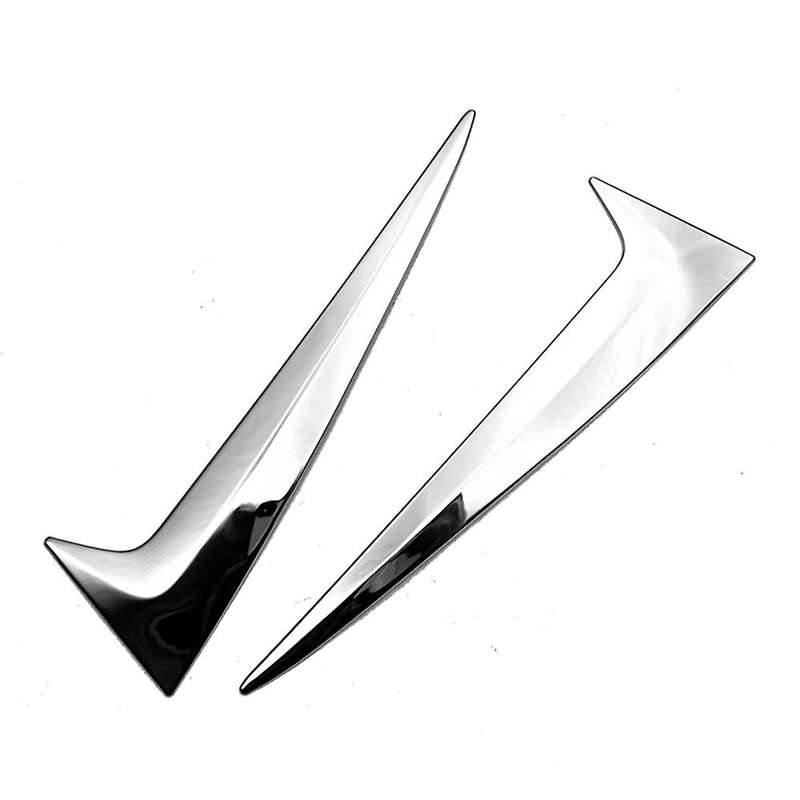 ABS Chrome Vertical Rear Window Side Spoiler Wing for Sienna 2020 2021 Auto Rear Window Mirror Tail