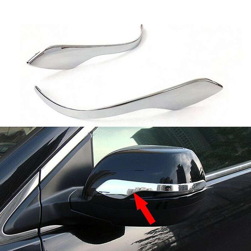 ABS Chrome Rear View Mirror Side Cover Trim Decor Molding Cover Trims for -V 2017-2021