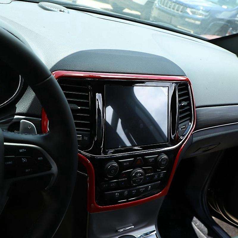ABS Console GPS Navigation Dashboard AC Panel Cover Trim Fit for Grand 2014-2020 Red