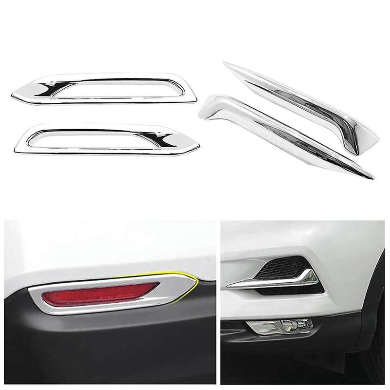 ABS Front & Rear Fog Light Lamp Cover Trim Fog Light Molding Garnish Bezel Protector for J11 2019 20