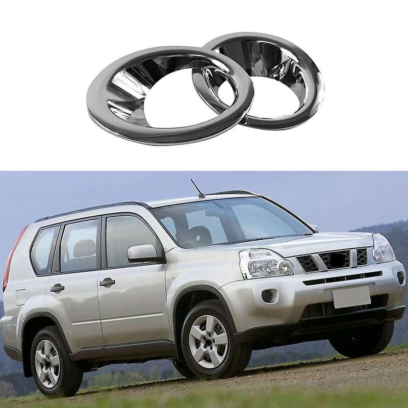 ABS Front and Rear Fog Light Lamp Cover Trim Fog Light Molding Garnish Bezel Protector for T31 2008-