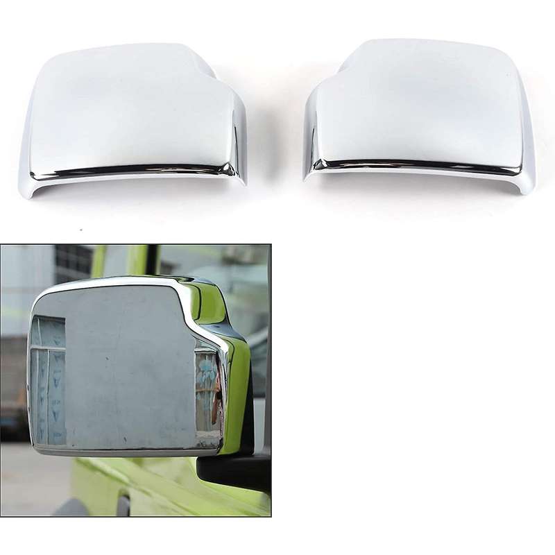 ABS Exterior Rearview Mirror Cover Fit for Su-Zu- Jimny 2019-2020,Silver