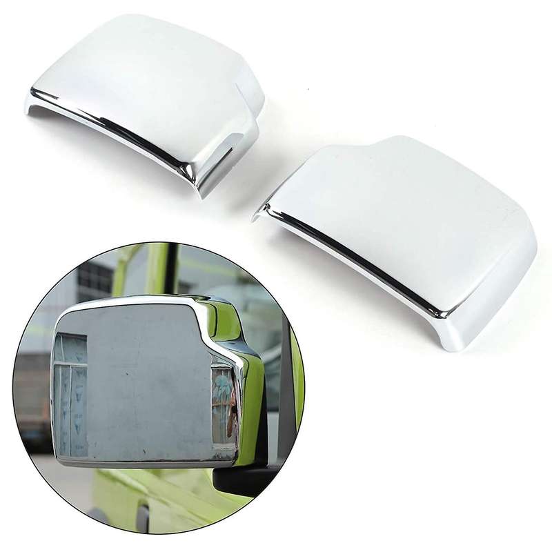 ABS Exterior Rearview Mirror Cover Fit for Su-Zu- Jimny 2019-2020,Silver