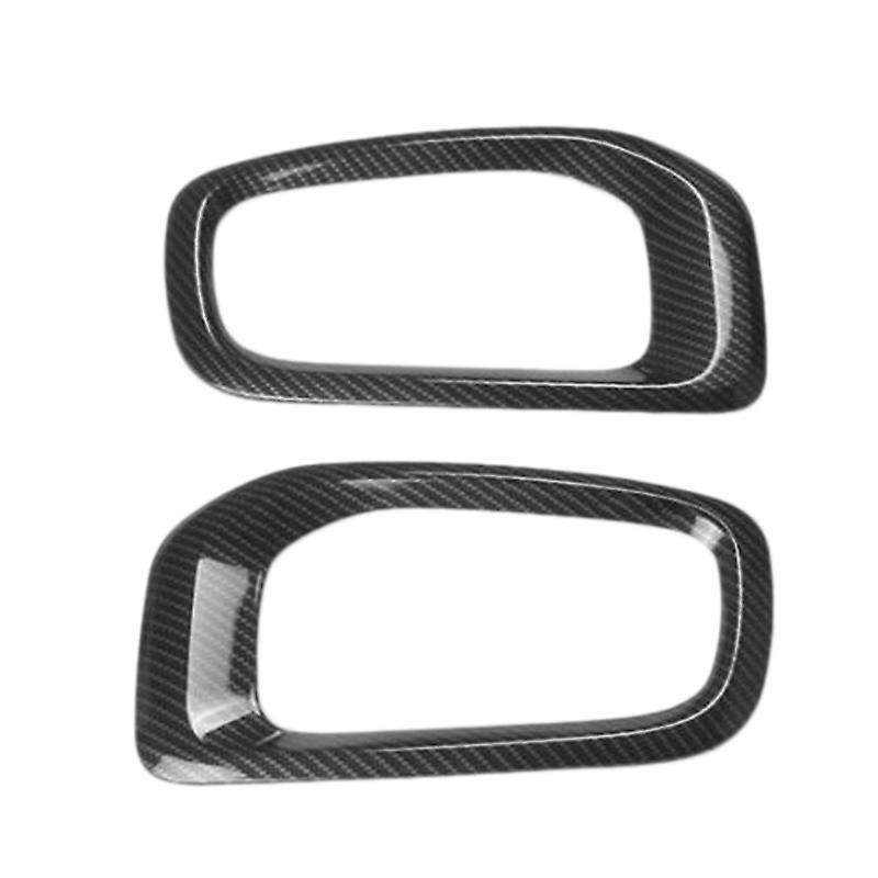 ABS Front Fog Light Lamp Cover Trim Frame Decor for 2015-2017 Accessories (Carbon Fiber Color)