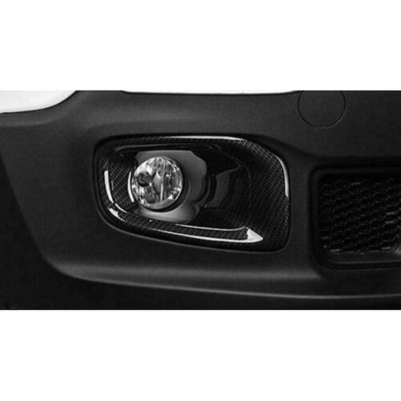 ABS Front Fog Light Lamp Cover Trim Frame Decor for 2015-2017 Accessories (Carbon Fiber Color)