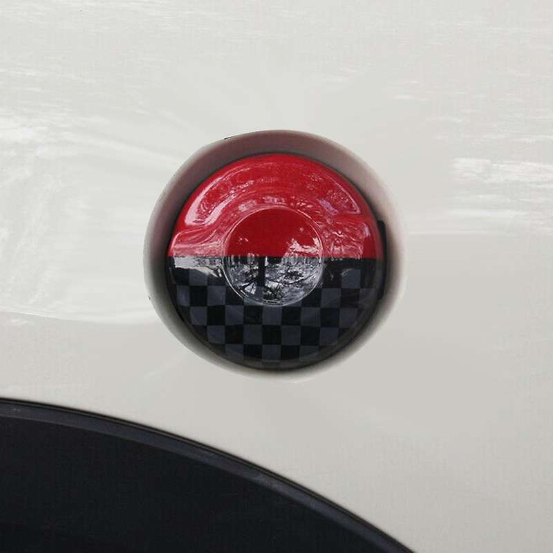 ABS Fuel Tank Filler Protection Cover Gas Cap Cover Trim Decor for F55 F56 F57 2.0T Accessories Red+