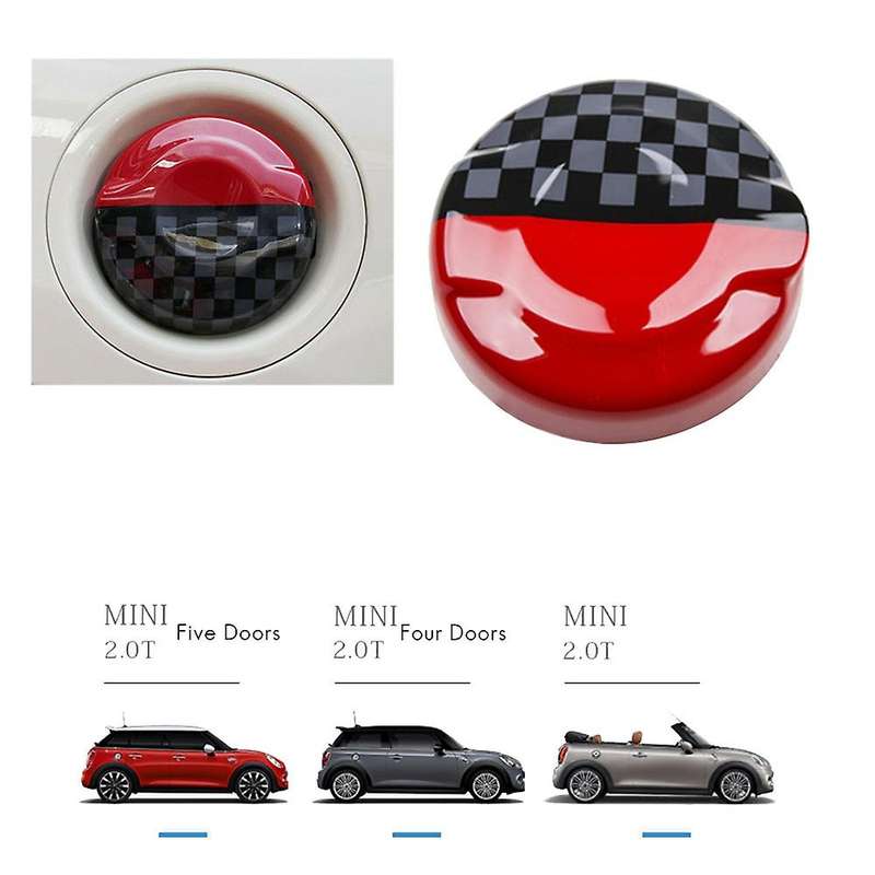 ABS Fuel Tank Filler Protection Cover Gas Cap Cover Trim Decor for F55 F56 F57 2.0T Accessories Red+