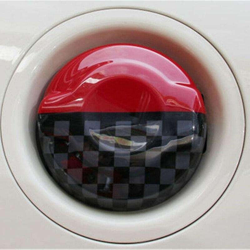 ABS Fuel Tank Filler Protection Cover Gas Cap Cover Trim Decor for F55 F56 F57 2.0T Accessories Red+