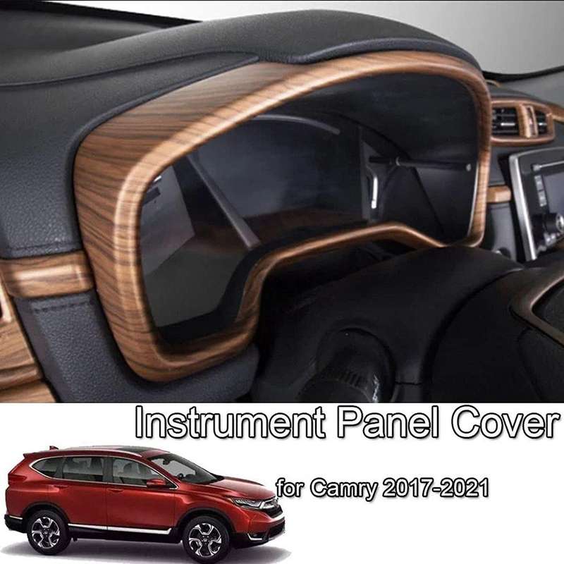 ABS Peach Wood Dashboard Instrument Panel Dial Cover Frame Decorative Moulding Trim Accessories for