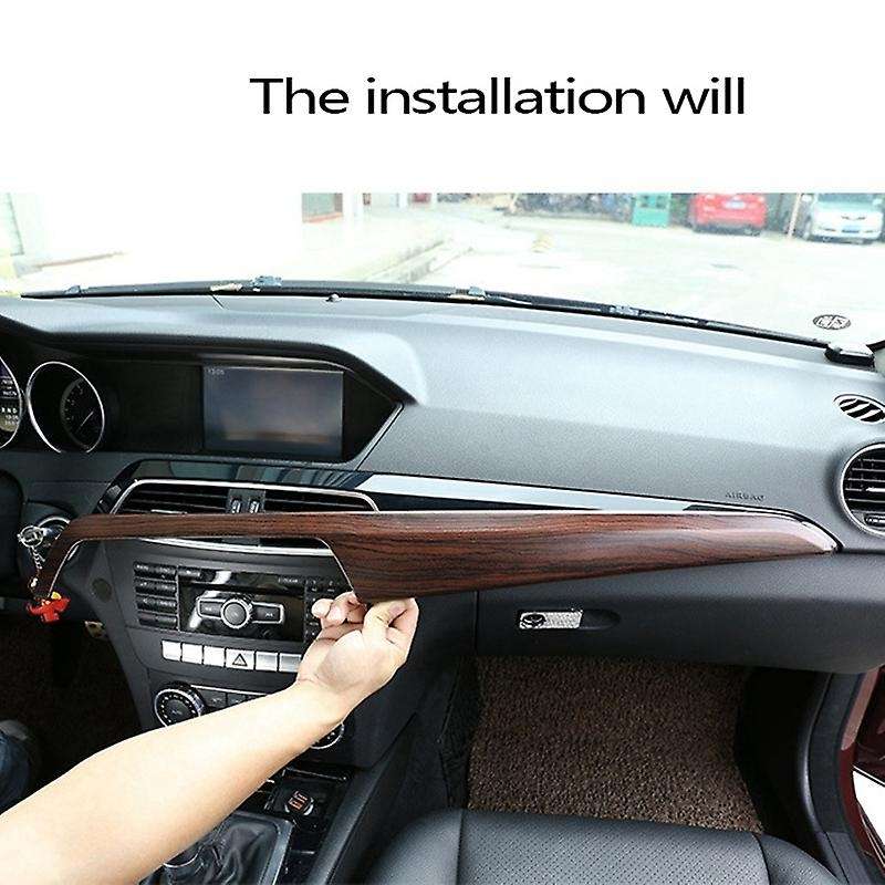 ABS Pine Wood Grain Car Center Console Dashboard Cover Panel for C Class W204 2010-2013 Left Hand Dr