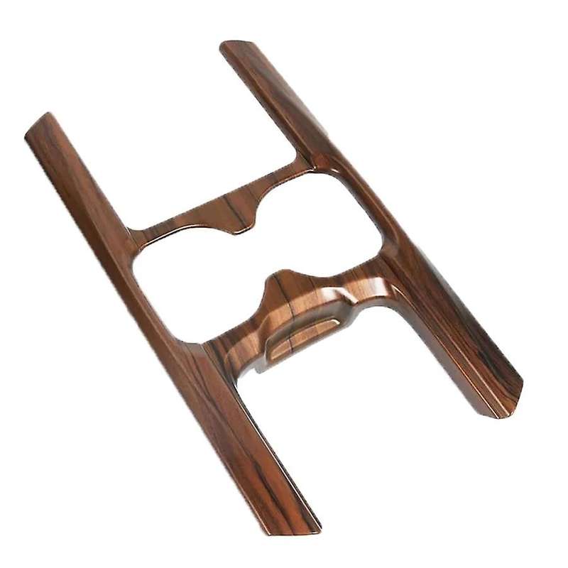 ABS Peach Wood Grain Front Water Cup Drink Holder Trim Cover Frame for -V 17-18