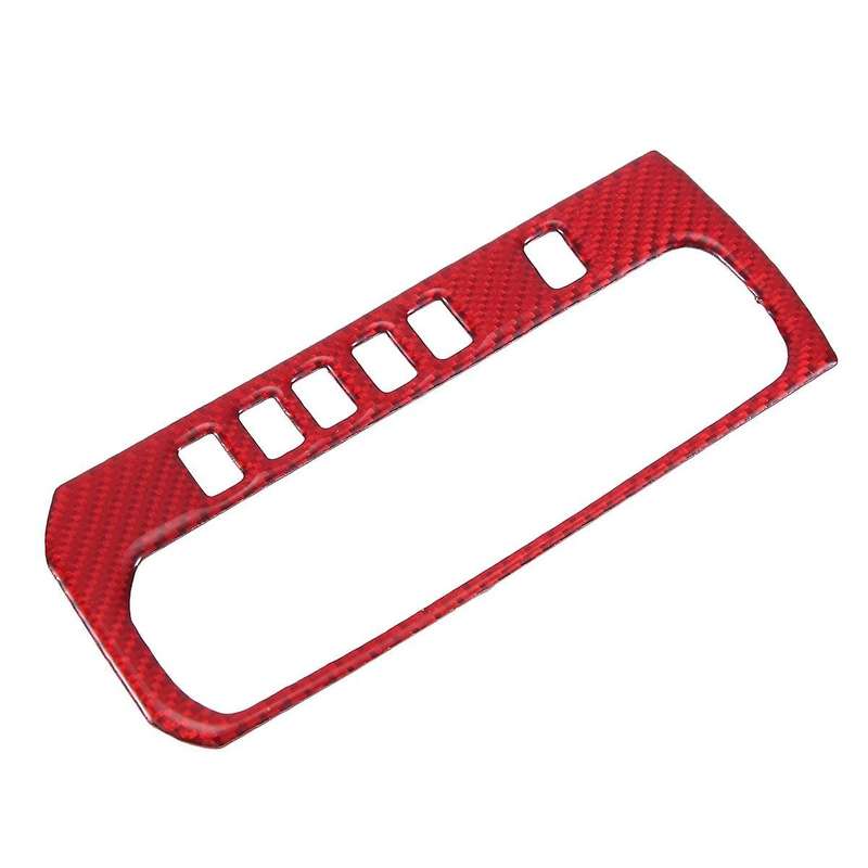 ABS Red Carbon Fiber Gear Shift Panel Cover Trim Decor Sticker for 10Th Gen 2016 2017 2018 2019(RHD)
