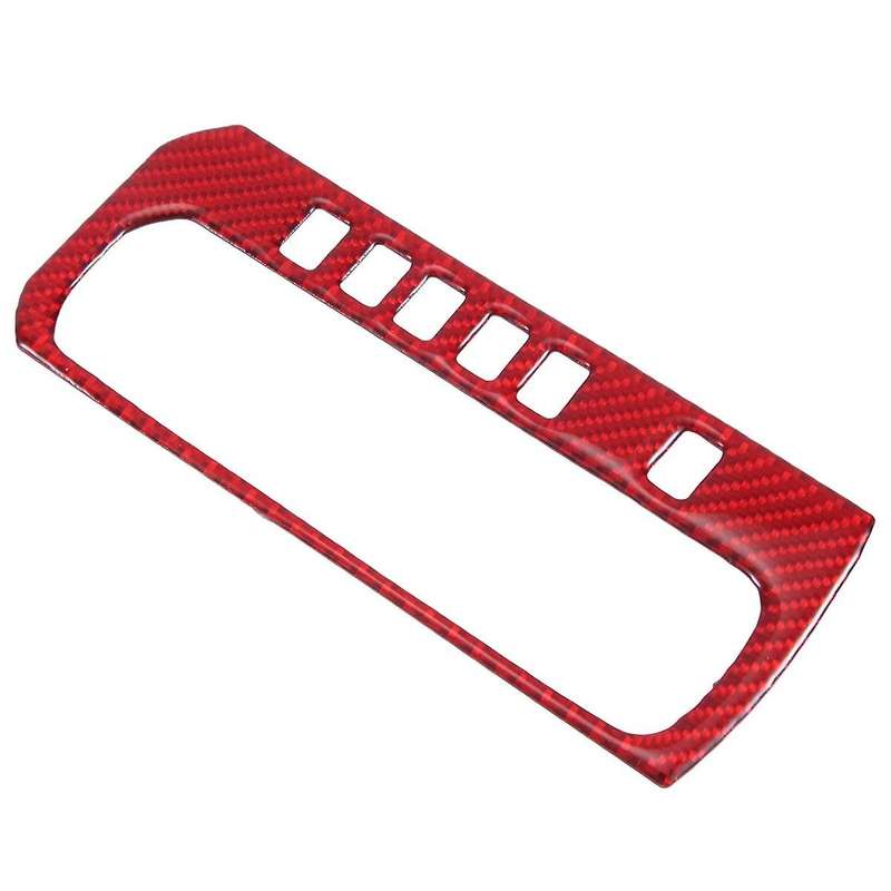 ABS Red Carbon Fiber Gear Shift Panel Cover Trim Decor Sticker for 10Th Gen 2016 2017 2018 2019(RHD)