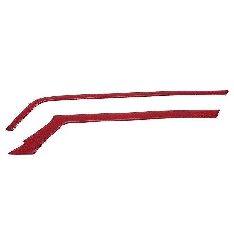 ABS Red Carbon Fiber Middle Outlet Cover Trim Decor Sticker for 10Th Gen 2016 2017 2018 2019(RHD)