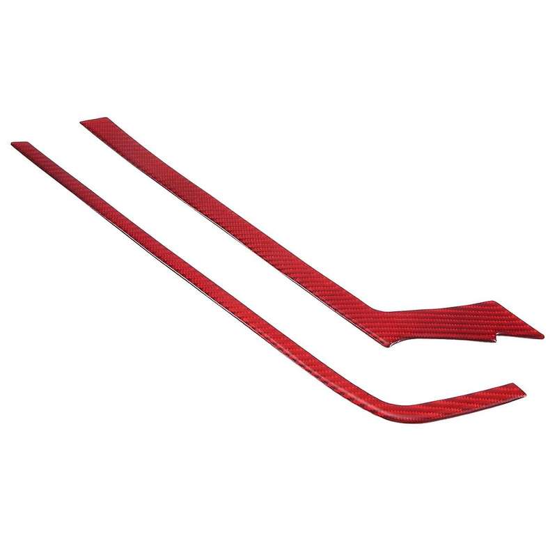 ABS Red Carbon Fiber Middle Outlet Cover Trim Decor Sticker for 10Th Gen 2016 2017 2018 2019(RHD)