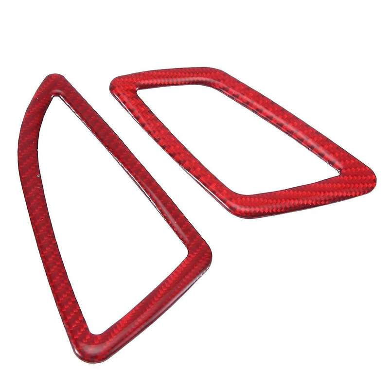 ABS Red Carbon Fiber Side Dashboard Cover Trim Decor Sticker for 10Th Gen 2016 2017 2018 2019(RHD)