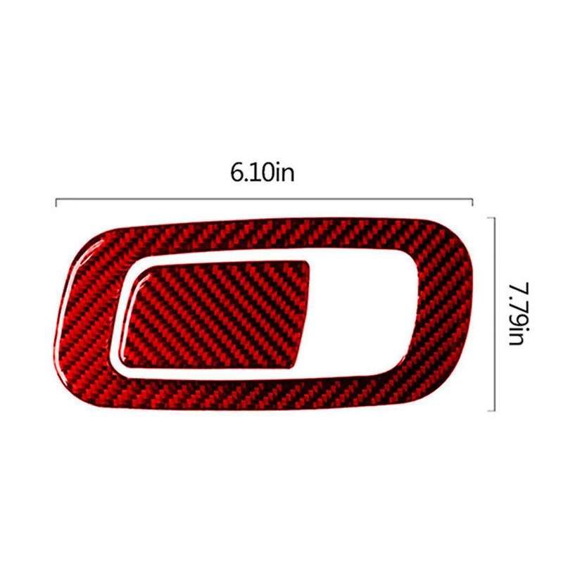 ABS Red Carbon Fiber Glove Box Handle Switch Cover Trim Decor Sticker for 10Th Gen 2016 2017 2018 20