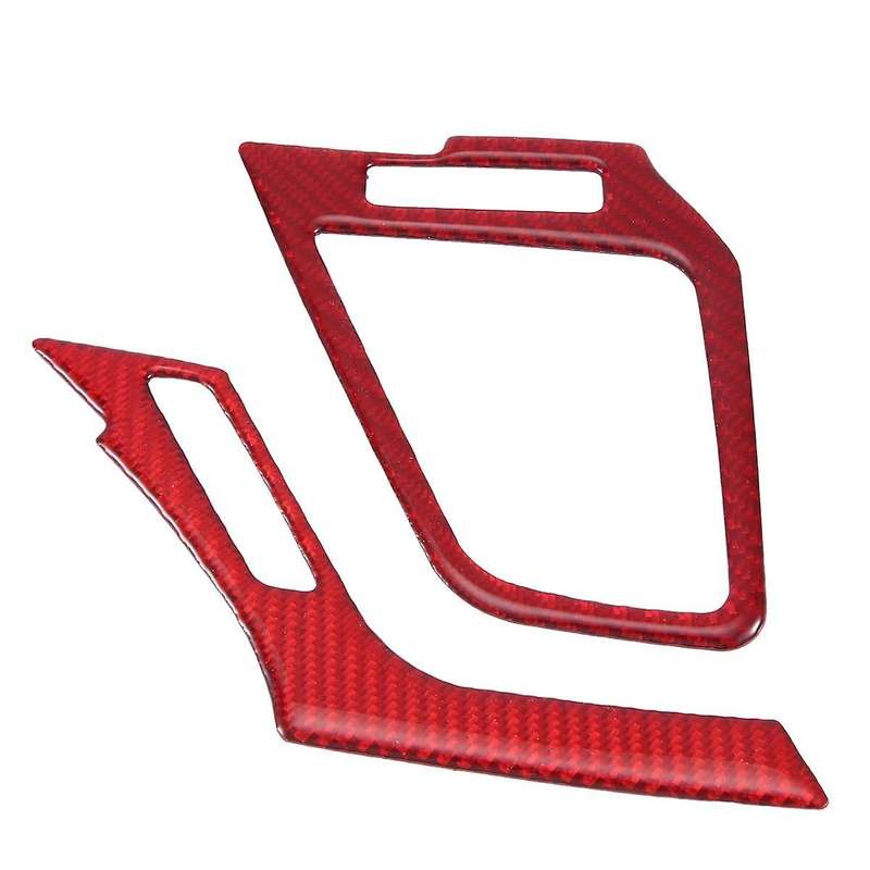 ABS Red Carbon Fiber Side Outlet Cover Trim Decor Sticker for 10Th Gen 2016 2017 2018 2019(RHD)