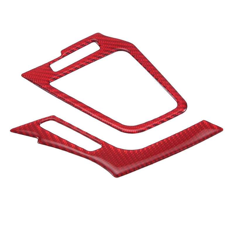 ABS Red Carbon Fiber Side Outlet Cover Trim Decor Sticker for 10Th Gen 2016 2017 2018 2019(RHD)
